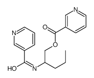 2-(pyridine-3-carbonylamino)pentyl pyridine-3-carboxylate结构式