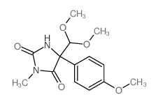 2,4-Imidazolidinedione,5-(dimethoxymethyl)-5-(4-methoxyphenyl)-3-methyl- structure