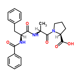 N-Benzoyl-L-phenylalanyl-L-alanyl-L-proline structure