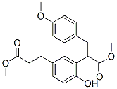 4-Hydroxy-3-[2-methoxy-1-(4-methoxyphenylmethyl)-2-oxoethyl]benzenepropanoic acid methyl ester结构式