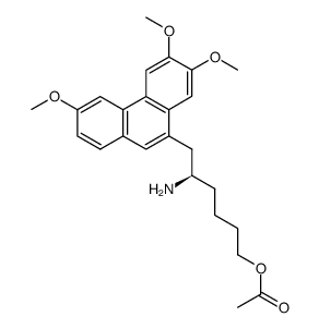 (R)-5-amino-6-(3,6,7-trimethoxyphenanthren-9-yl)hexyl acetate Structure