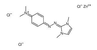 2-[[4-(dimethylamino)phenyl]azo]-1,3-dimethyl-1H-imidazolium trichlorozincate(1-) structure