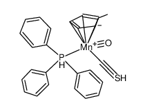 (methylcyclopentadienyl)Mn(CO)(CS)PPh3结构式