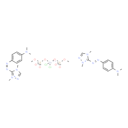 Dichlorobis(monomethylsulfato-O')zincate(2-) of bis[5-[[4-(dimethylamino)phenyl]azo]-1,4-dimethyl-1H-1,2,4-triazolium]结构式