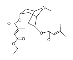 (E)-2-Methyl-2-butenedioic acid 4-ethyl 1-[(1R,1α,5S)-8-methyl-6α-[(3-methyl-1-oxo-2-butenyl)oxy]-8-azabicyclo[3.2.1]octan-3β-yl] ester structure