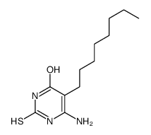6-amino-2,3-dihydro-5-octyl-2-thioxo-1H-pyrimidin-4-one Structure