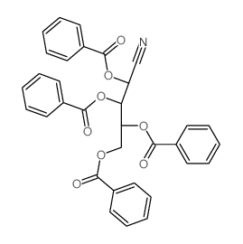 (1,3,4-tribenzoyloxy-1-cyano-butan-2-yl) benzoate structure