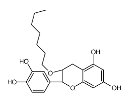 (2R,3S)-2-(3,4-dihydroxyphenyl)-3-heptoxy-3,4-dihydro-2H-chromene-5,7-diol Structure