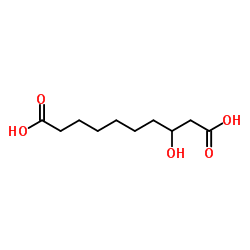 3-Hydroxy-decanedioic acid Structure