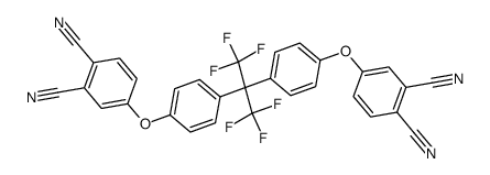 4,4'-(((perfluoropropane-2,2-diyl)bis(4,1-phenylene))bis(oxy))diphthalonitrile结构式