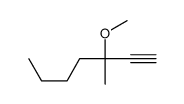 3-methoxy-3-methylhept-1-yne结构式