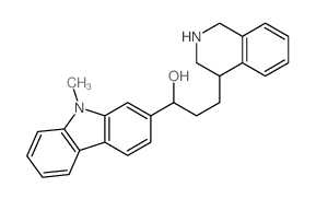 1-(9-methylcarbazol-2-yl)-3-(1,2,3,4-tetrahydroisoquinolin-4-yl)propan-1-ol结构式
