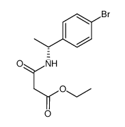(R)-N-[1-(4-bromo-phenyl)-ethyl]-malonamic acid ethyl ester Structure