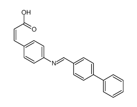 3-[4-[(4-phenylphenyl)methylideneamino]phenyl]prop-2-enoic acid Structure