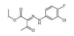 ethyl 2-[(3-chloro-4-fluorophenyl)hydrazinylidene]-3-oxobutanoate Structure