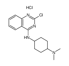 N1-(2-chloroquinazolin-4-yl)-N4,N4-dimethylcyclohexane-1,4-diamine hydrochloride Structure