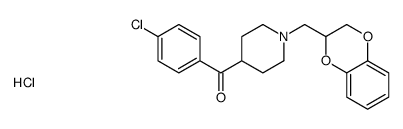 Methanone, (4-chlorophenyl)(1-((2,3-dihydro-1,4-benzodioxin-2-yl)methy l)-4-piperidinyl)-, hydrochloride structure