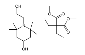 dimethyl 2,2-diethylpropanedioate,1-(2-hydroxyethyl)-2,2,6,6-tetramethylpiperidin-4-ol结构式