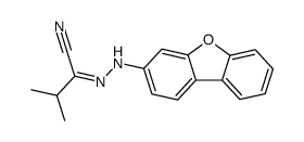 Z-2-(2-dibenzofuranylhydrazono)-isovaleronitrile Structure