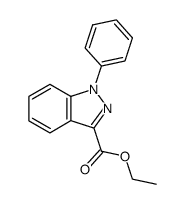 1-phenyl-1H-indazole-3-carboxylic acid ethyl ester structure