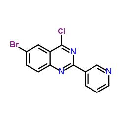 6-Bromo-4-chloro-2-(3-pyridinyl)quinazoline Structure