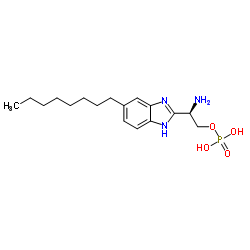 (R)-磷酸单-[2-氨基-2-(6-辛基-1H-苯并咪唑-2-基)-乙基]酯图片