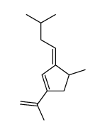 1-isopropenyl-3-isopentylidene-4-methylcyclopentene结构式