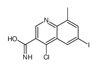 4-chloro-6-iodo-8-methyl-quinoline-3-carboxamide Structure