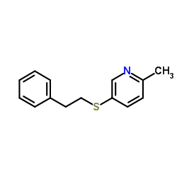 Pyridine, 2-methyl-5-[(2-phenylethyl)thio]- (9CI) Structure