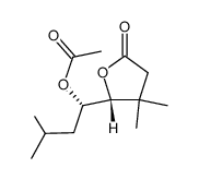 (5R)-((1'S)-acetoxy-3'-methylbutyl)-4,4-dimethyl-tetrahydrofuran-2-one Structure