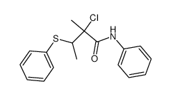 2-chloro-2-methyl-N-phenyl-3-(phenylthio)butanamide结构式