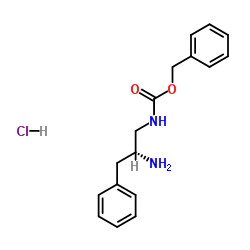 Benzyl [(2R)-2-amino-3-phenylpropyl]carbamate hydrochloride (1:1)结构式