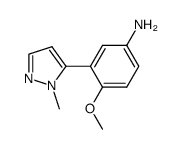 4-methoxy-3-(2-methyl-2H-pyrazol-3-yl)phenylamine Structure