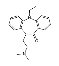 dihydro-10,11 [(dimethylamino)-2 ethyl]-11 ethyl-5 10H-dibenz[b,f]azepine-10-one结构式