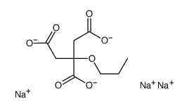 trisodium 2-propoxypropane-1,2,3-tricarboxylate structure