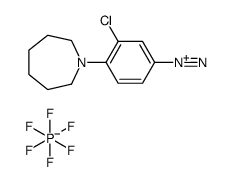 3-chloro-4-(hexahydro-1H-azepin-1-yl)benzenediazonium hexafluorophosphate结构式