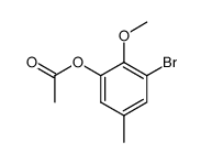 3-bromo-2-methoxy-5-methylphenol acetate结构式
