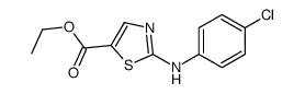 ETHYL 2-(4-CHLOROPHENYLAMINO)-5-THIAZOLECARBOXYLATE结构式