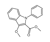 methyl 3-methoxy-1-phenylindole-2-carboxylate结构式
