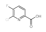 2-氯-3-氟-6-羧基吡啶结构式