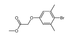 methyl 4-bromo-3,5-dimethylphenoxyacetate结构式