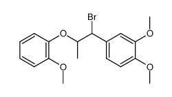 1-bromo-1-(3,4-dimethoxyphenyl)-2-(2-methoxyphenoxy)propane结构式