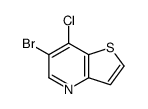 6-溴-7-氯噻吩并[3,2-b]吡啶结构式