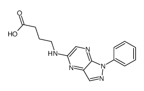 4-[(1-phenylpyrazolo[3,4-b]pyrazin-5-yl)amino]butanoic acid结构式