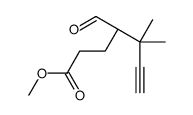 methyl (4S)-4-formyl-5,5-dimethylhept-6-ynoate结构式