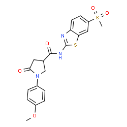 1-(4-methoxyphenyl)-N-[6-(methylsulfonyl)-1,3-benzothiazol-2-yl]-5-oxopyrrolidine-3-carboxamide picture