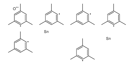 tris(2,4,6-trimethylphenyl)-tris(2,4,6-trimethylphenyl)stannyloxystannane Structure