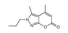 3,4-dimethyl-2-propylpyrano[2,3-c]pyrazol-6-one Structure
