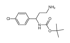 [3-AMINO-1-(4-CHLORO-PHENYL)-PROPYL]-CARBAMIC ACID TERT-BUTYL ESTER structure