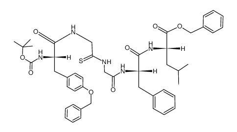 Boc-Tyr(Bzl)-Glyt-Gly-Phe-Leu-OBzl结构式